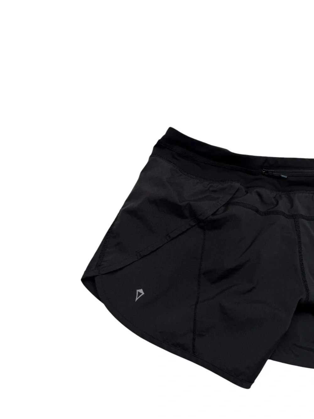 Ivivva Girls Size 14 Black Running Athletic Shorts Built In Liner Zip Pocket